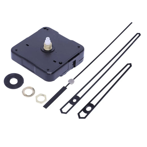 DIY Friendly No Nonsense Wall Clock Repair Kit With Pendulum Movement And Quartz Motor For Quick Fixes, black hands, fittings