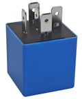 5-Pin Flasher Relay Replacement For Turn Signals And Hazard Warnings, blue electrical relay with metal pins