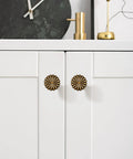 Antique Brass Cabinet Knobs 10 Pack For Kitchen Cabinets And Dresser Drawers Zinc Alloy Hardware Pulls With Vintage Floral Design