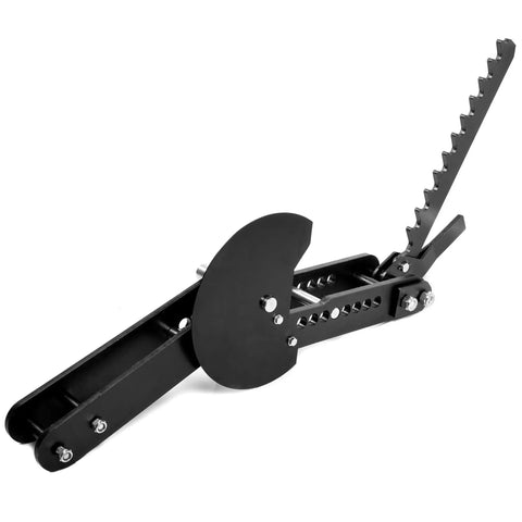 Premium Black Oxide Steel Manual Tube And Pipe Bender For Round Square Stock features a heavy duty design with a ratcheting handle.