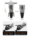 Waterproof Bike Seat Bag With Big Capacity Roll-Top Tail Pack Made From TPU Polyester for versatile bikepacking on road trips.