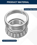 Beefy High Load Tapered Roller Bearing Cone And Cup Set With Chrome Steel Build 1.36 In Bore 2.56 In Outer Diameter 0.73 In Thick ABEC 3
