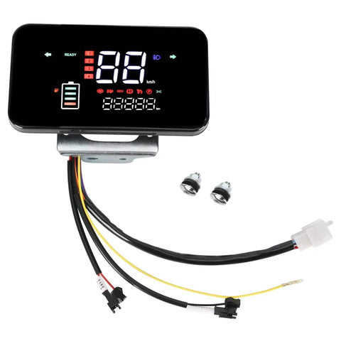 Beefed Up 72V 1500W High Performance Electric Powertrain Kit display controller with wires and connectors visible