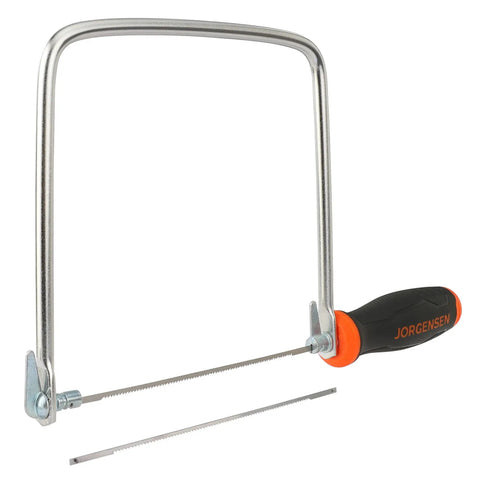 Coping Saw Kit With Frame And Two Extra Six And A Half Inch Blades, 15TPI High Speed Steel Blades For Woodworking Plastic Rubber And Soft Metal
