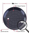 Close-up of 9 Inch Vacuum Concave Suction Cup Glass Lifter with handle, showing anti-slip treatment and safety features.