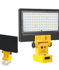 Cordless LED Work Light With 48W Output And 5760 Lumens, Battery Powered Portable Flood Light showcasing front and back views