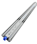 Heavy Duty Full Extension Drawer Slides With Locking Rails, cold rolled steel, 300 lb capacity, side mount design.
