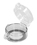 Open view of 30mm Push Button Switch Guard Cover, made of durable PC material, showing transparent design and easy mounting feature.