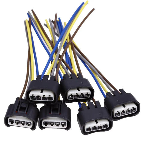 Toyota Lexus Ignition Coil Connector Plug Harness Replacement Four Way Female Pack Of 6 For 90980 11885 Compatible With Dorman 645 940