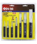 7 Piece Cold Chisel And Punch Set For Auto Shop in packaging with rust resistant finish