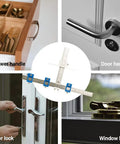 Heavy Duty Aluminum Cabinet Hardware Jig And Precision Drill Guide Sleeve For Dead On Drawer Pull Alignment and Hassle Free Cabinet Door Knob Installation No Sweat with drawer and door handles