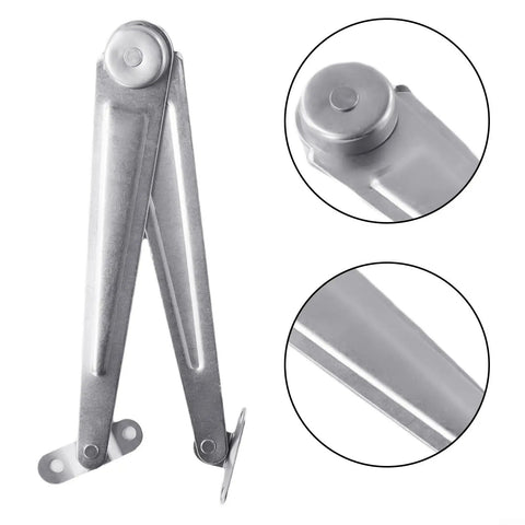 Two Pack Lid Support Hinge For Cupboards And Desk Drop Fronts Heavy Duty 10.2 Inch Iron Folding Stay With Stop Silent Smooth Lift Lid Hinge