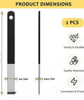 2 Pack Paver Puller Tool With Micro Teeth Joint Scraper And Gripper Slots for lifting pavers, dimensions 22.4cm x 2cm x 0.4cm