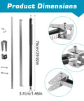 Outdoor Hydraulic Gate Closer Kit Six Pack TB200B parts and dimensions for gates 60-140 lb