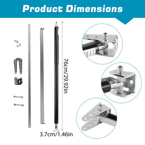 Outdoor Hydraulic Gate Closer Kit Six Pack TB200B parts and dimensions for gates 60-140 lb