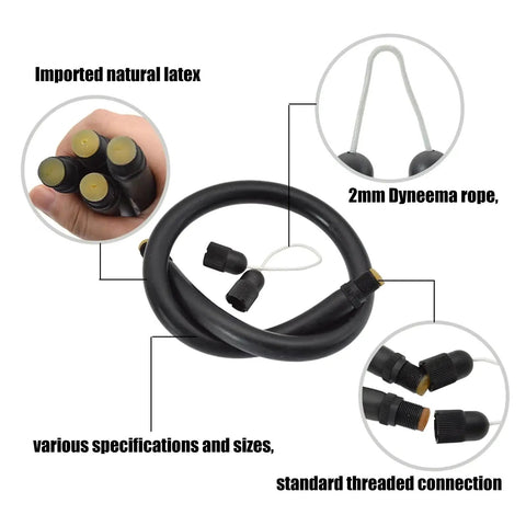 Quick Deploy Speargun Band Rubber Kit For 20 22 24 26 28 30 Cm Easy Assembly With Elastic Latex Tube Pro Grade Spearfishing Gear