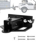 Heavy Duty 2 Inch Receiver Tow Hitch For Zero Turn Mowers, Golf Carts, ATVs And Trailers, Built Tough And Ready For Lawn Tractors, Garden Gear, And Farm Use On Any Terrain black steel hitch with bolts