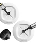 TV Cord Hider For Wall Mounted TV And Speakers, In Wall Cable Management Kit With Drill Template Dust Bag And Hole Saw Attachments, Keeps Cables Hidden And Safe For Kids, Easy Install And Clean Look kit showing grommets and hole saw.