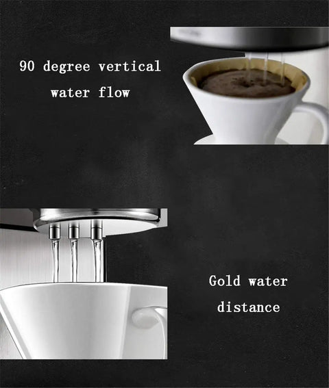 Automatic Bean To Cup Coffee Maker With Integrated Milk Frother Hassle Free Brewing System showing water flow details in brew process.
