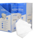 Premium KF94 Face Mask For Adults, White Protective Mask With 4 Layer Nonwoven Fabrics Made In Korea, boxed 50 pack