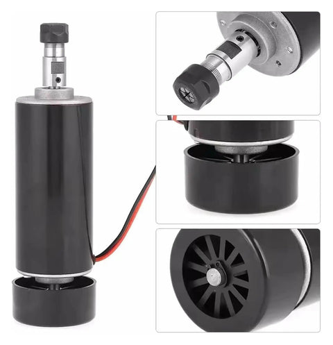 Beefy CNC Spindle Kit 0.3kW 0.5kW With Power Supply 52mm Clamps motor close-up, showing high torque and low vibration design