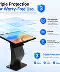 Bulletproof 43 Inch Windows Touch Screen Kiosk Loaded With Eight Gb Ram And One Twenty Eight Gb Storage Runs Smooth As Butter For Retail Point Of Sale Terminals Digital Billboards And Lobby Guide Centers featuring layered screen protection.