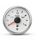 2-1/16 Inch Universal Fuel Gauge With IP67 Waterproof Housing And 8 Color Backlight, Precalibrated 0-90 Ohm And Five Common Sender Ranges, Easy Install, Built Tough For Your Ride, Clear Fuel Readout, front view