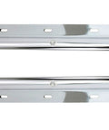Rock Solid Stainless Steel Spring Loaded Mud Flap Hanger with round tube frame, featuring a polished silver finish.