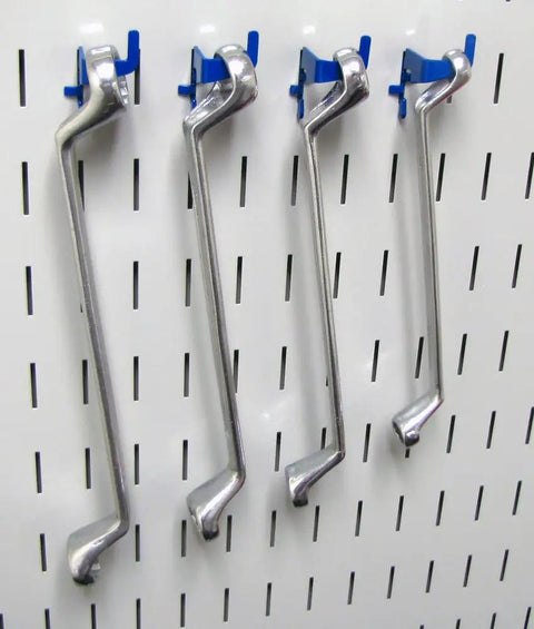 Blue Slotted Metal Pegboard Hook Kit For Storage And Organization Deluxe Assortment 50 Lbs Capacity Made In USA Durable Toolboard