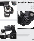 Rock Hard Aluminum Alloy Mechanical Disc Brakes Featuring Steel Ball Drive System Universal A B Mount details, showing steel ball pivot and attachment points.