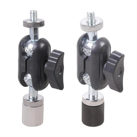 Premium Aluminum Alloy Miniature Ball Head With 1/4 Inch Female To Female Connector Offering 360 Degree Rotation And Super Smooth Swivel for tripod mounts.