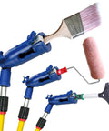 Multi-Angle Paint Brush Extender With Rotating Head Extension Pole Attachment and various tools for hard-to-reach areas
