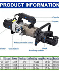 MXJCKSOQ Hydraulic Steel Bar Bending Machine 1200W Electric Portable Rebar Bender showing comfort grip and starter switch details.