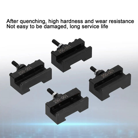 Four Piece Tool Post Holder Set For Turning Facing And Boring Projects High Speed Steel CNC Fixture Model 250001