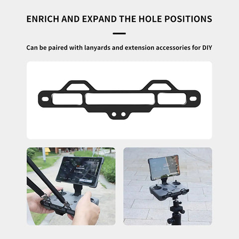 Aluminum One Quarter Inch Tough Built Screw Port Tripod Mount Neck Lanyard Hanger Bracket Adapter For Mavic 4 Pro RC Pro 2 with remote setup.