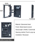 Heavy Duty Square Metal Access Panel 39 X 39 Inch Drywall Inspection Cover interior view with push to pop open design.