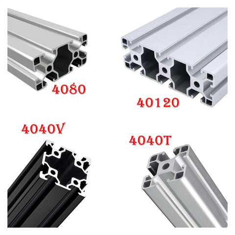 Pro Grade Anodized Aluminum T Slot Extrusion Profile Rail Built Like A Tank Ready For Your Next Cnc Or 3D Printer Project Custom Cut To 550mm showing various profiles
