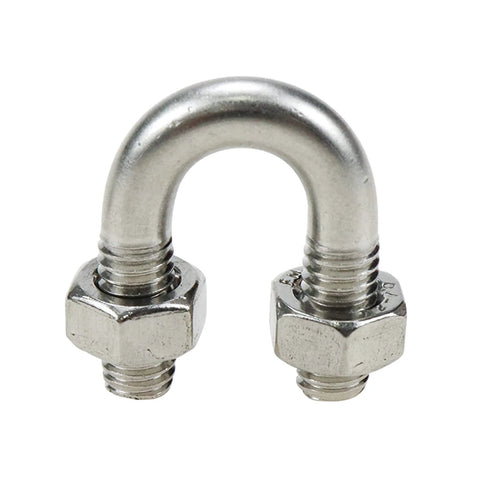 U-Bolt Fastener Kit 10Pcs M6x8 304 Stainless Steel For 8mm Pipe Diameter Durable Rust-Resistant Connectors Ideal For Automotive Plumbing And Home Projects