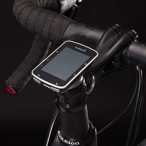 Rock Solid Bike Computer Mount For Garmin Edge Series 200 500 540 800 830 840 1000 1030 1040 Plus Lightweight Aluminum CNC Machined Anodized Finish Easy Install For GPS Bike Computers on bike handlebars
