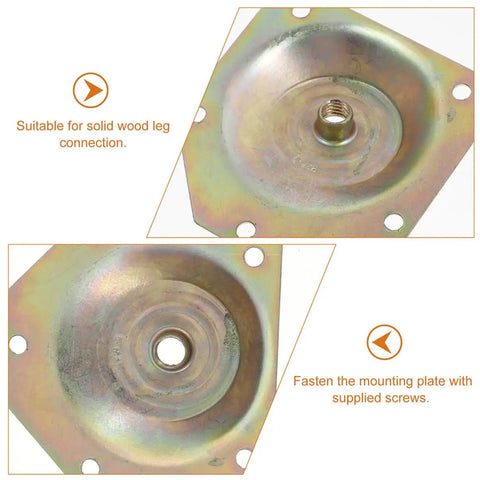 Heavy Duty Iron Furniture Leg Mounting Plates For Sturdy Tables And Couches No Sweat Install Repair Kit Solid Sofa Leg Brackets Built Like A Tank For Everyday Use