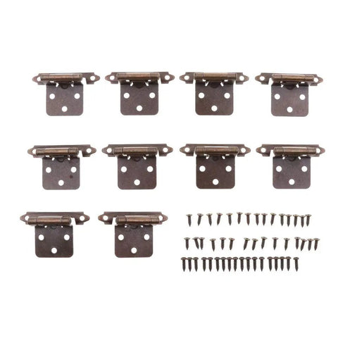 5 Pack Soft Close Inset Hinges For Cabinets And Cupboards, Satin Nickel Finish, screws for kitchen wardrobe door hardware