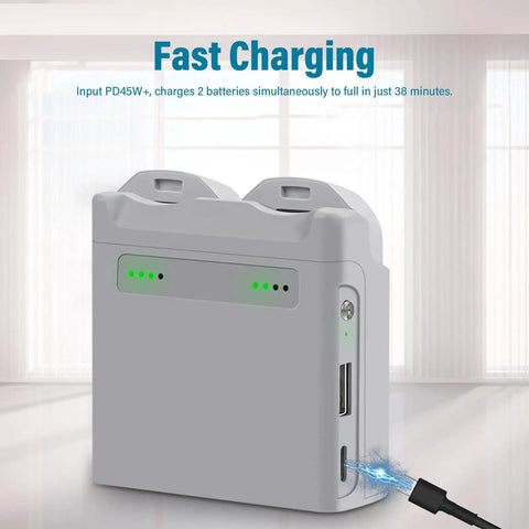 Compact Two Way Drone Battery Charger Hub With USB Power Source LED Indicator charging Neo Drone batteries