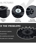 1/3 HP Washing Machine Motor Pulley And Nut Kit showcasing durable black pulley detail and metal nut for reliable installation.