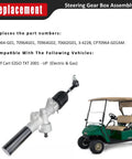 Steering Gear Box Assembly for TXT MPT Golf Cart Fits Gas and Electric 2001 and Up Replaces 70964 G01 shown with golf cart