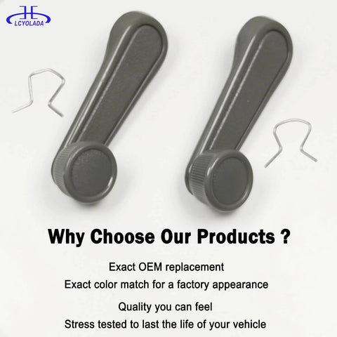 Interior Window Crank Handle Textured Gray Compatible With Toyota Vehicles Including 1973 To 2017 Tundra Yaris Matrix