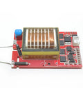 Compact Dc Booster Module Powers 9 To 24V Right Into A Knockout 10Kv Up To 20Kv High Voltage Generator, red circuit board with coil.
