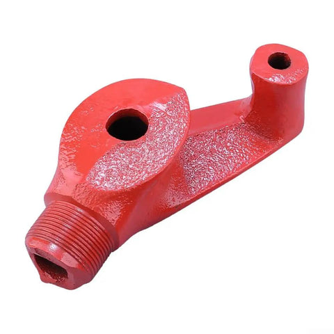 Premium Manual Pipe Bender Tool For Copper And Steel Conduit 15Mm Fan Head Design part in red, shows thread and jaw design.