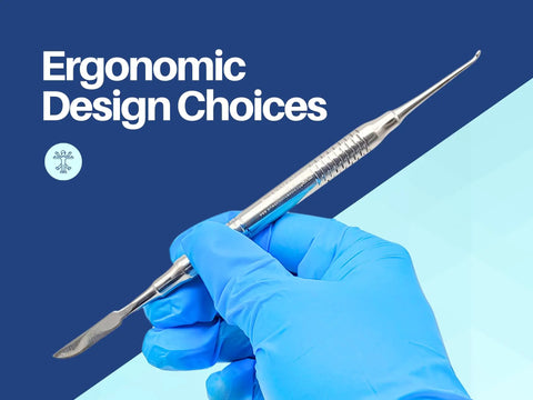 Lecron Wax Carvers 6.5 Inch Set Of 3 Double Ended Dental Lab Tools For Wax Sculpting And Carving, Pro Grade Precision Restorative Dentistry Instruments In Surgical Grade Stainless Steel, Built For Boss Level Contouring And Modeling. Gloved hand holding double-ended stainless steel wax carver
