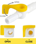 Ximter Comfort Flow catheter valves, 10-pack, yellow lever tap with white tubing connectors