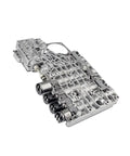 Top Tier Smooth Shifting Valve Body For Ford And Mazda B Series Transmissions shown from side, aluminum material, automatic transmission component.